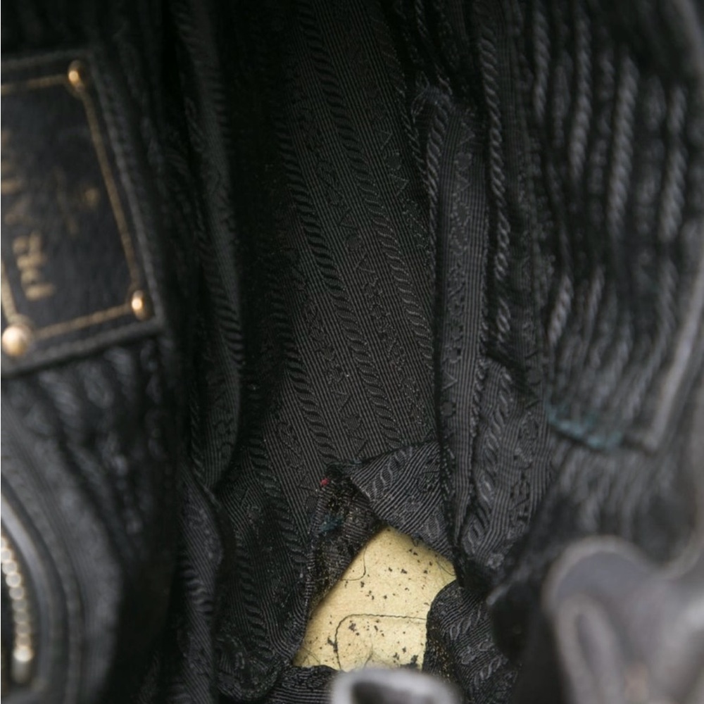 Prada Leather-Trim Tessuto Handle Bag - Picture 7 of 7